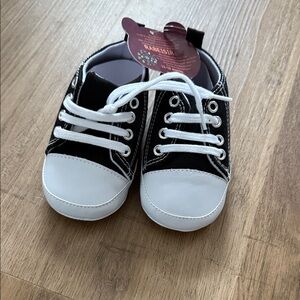 Classic Black and White Kids Sneakers